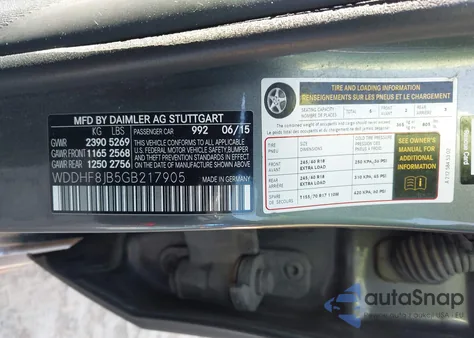2016 Mercedes-Benz E 350 4Matic from USA, damaged, VIN WDDHF8JB5GB217905